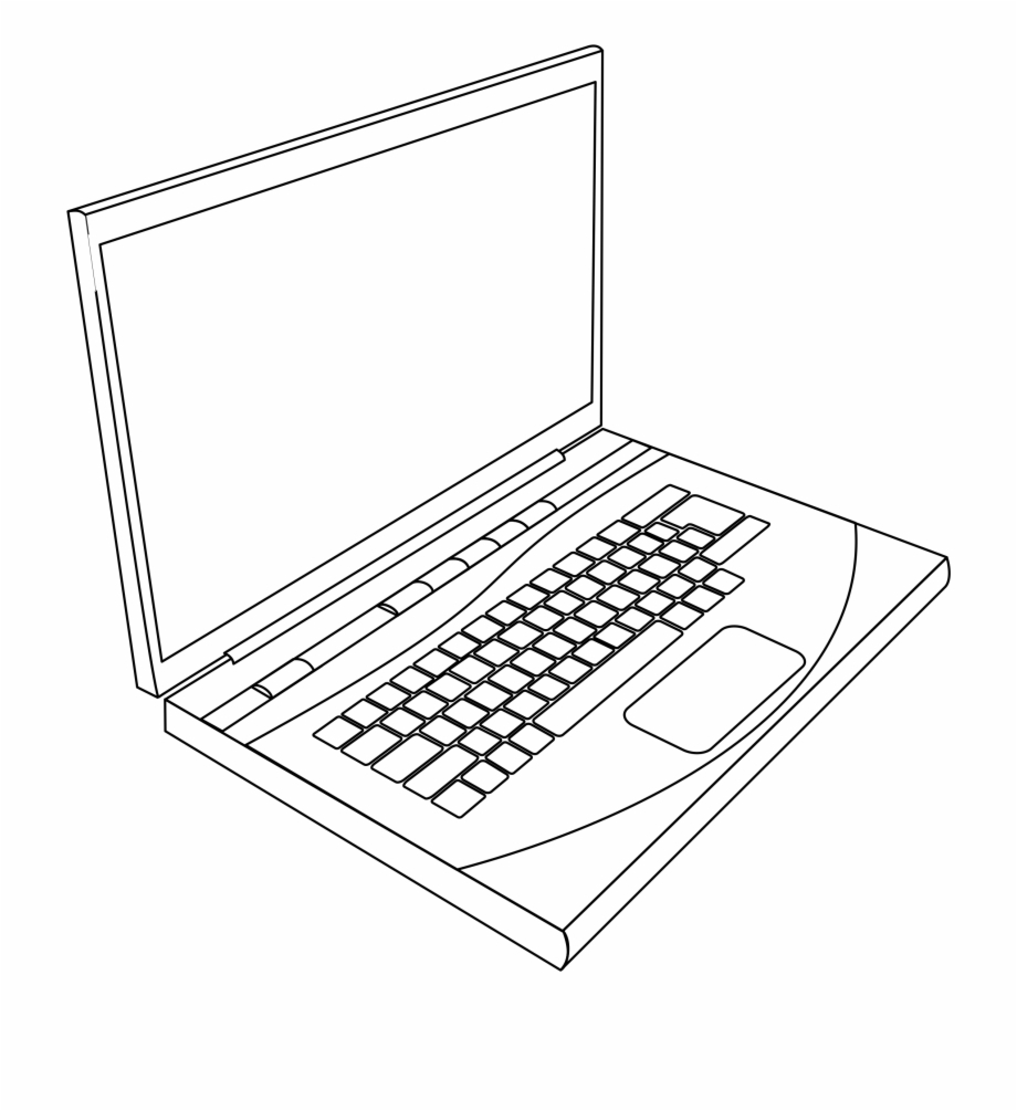 laptop clipart outline