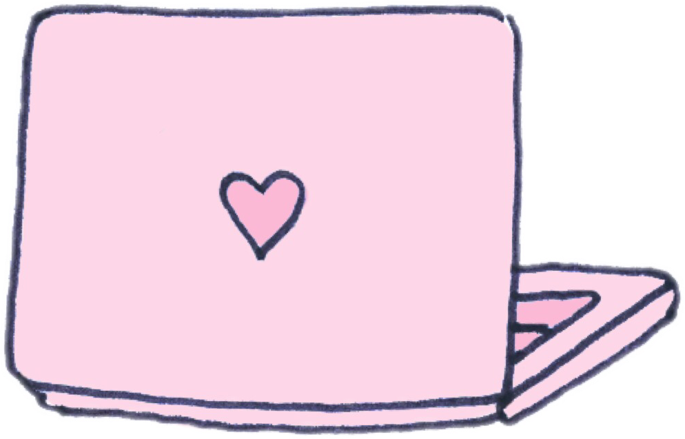 laptop clipart pink laptop