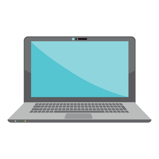 Flat laptop icon design. Computer vector png
