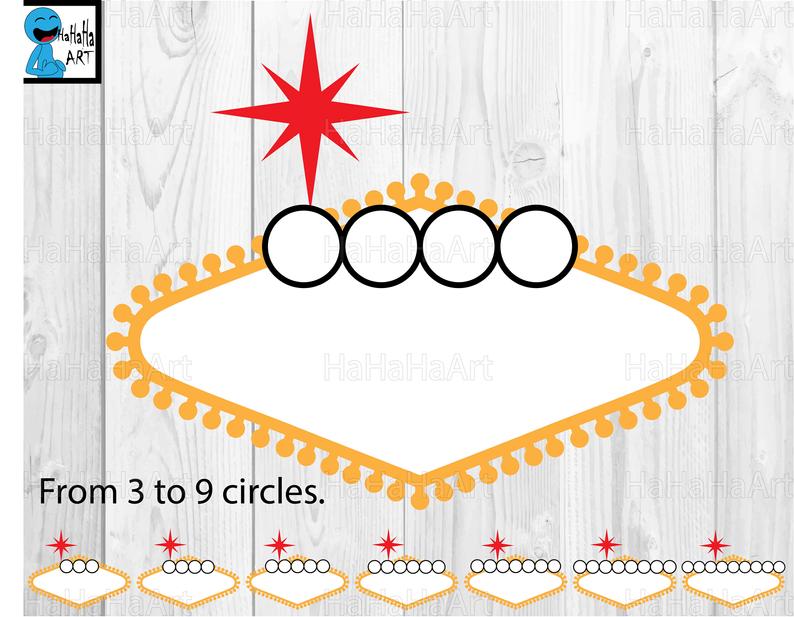 Las vegas clipart blank. Sign cutting files svg