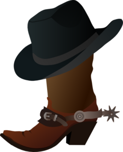 Boot and hat clip. Lasso clipart cowboy texas