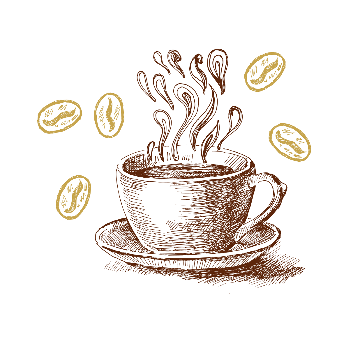 Tea clipart chai latte. Coffee cappuccino cafe hand