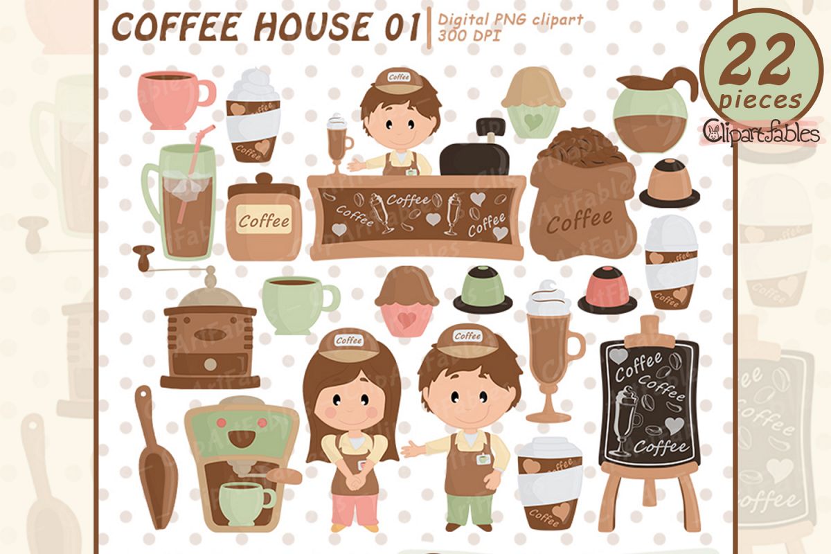 latte clipart coffee shop