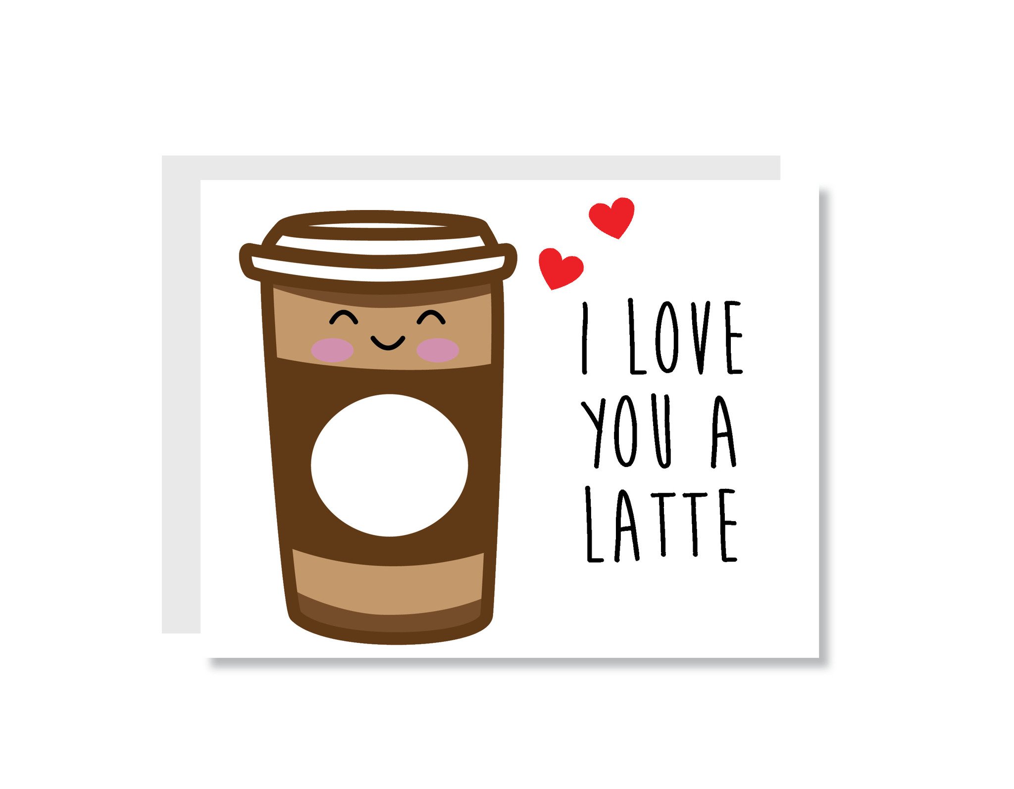 Latte clipart love you. I a greeting card