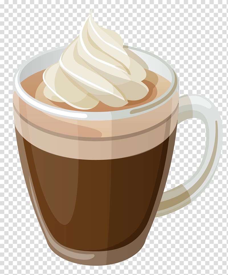 Coffee cup cappuccino mug. Latte clipart transparent