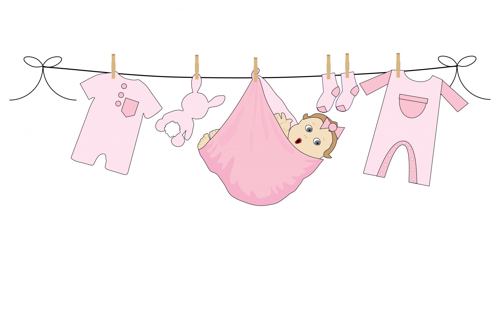 laundry clipart baby washing line