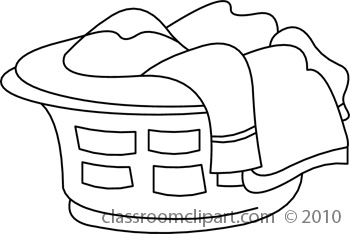 laundry clipart black and white