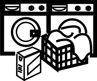 laundry clipart black and white