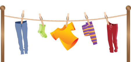 laundry clipart hung