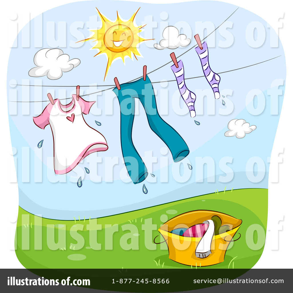 laundry clipart sunny