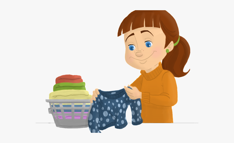 Pioneer clipart folding clothes. Someone wearing clean 