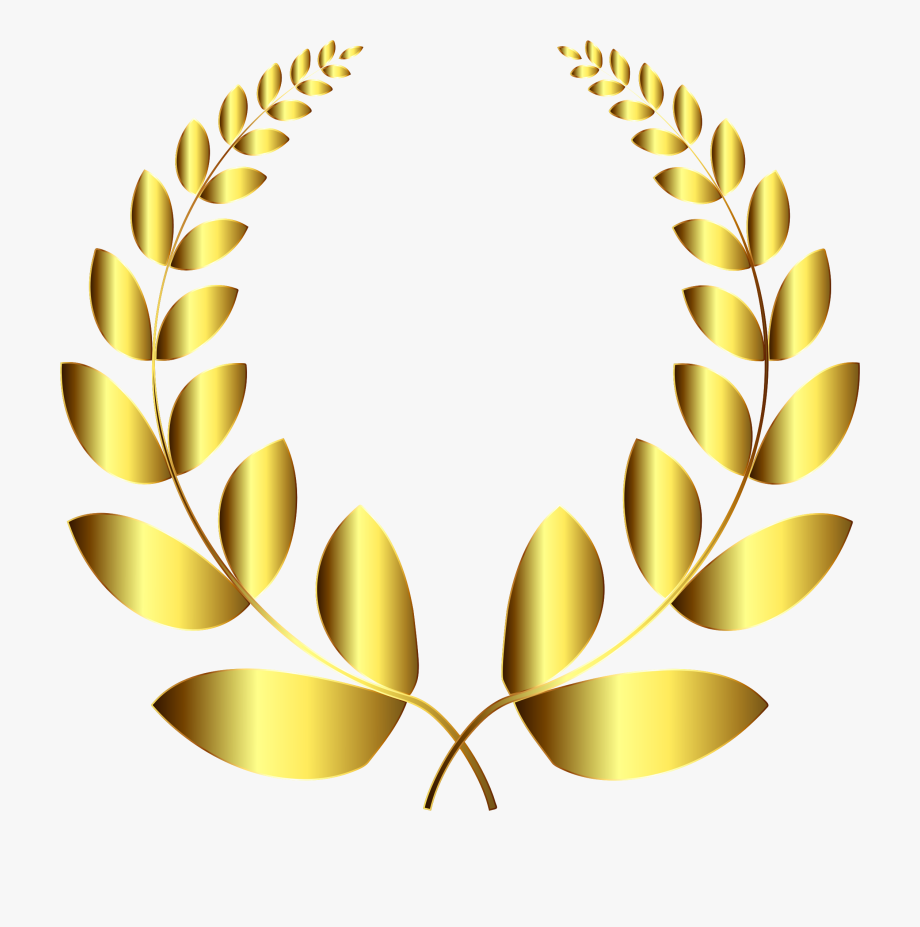 medal clipart golden laurel