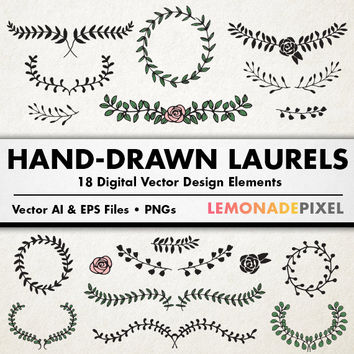 laurel clipart embellishment