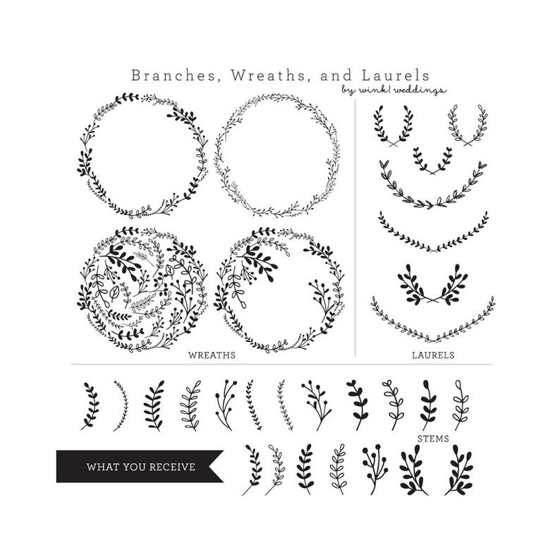 laurel clipart embellishment