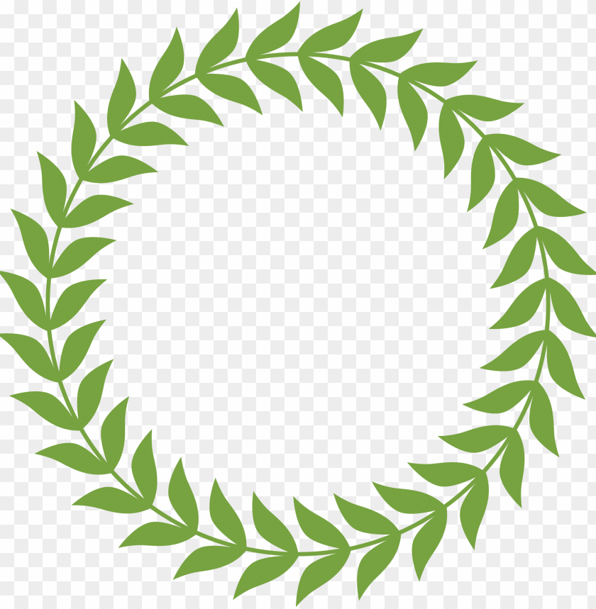 Laurel clipart garland. Round the wreath green