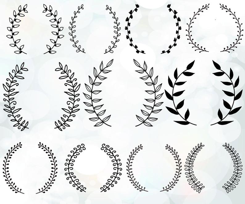 Laurel clipart hipster. Vintage wreath wreaths svg