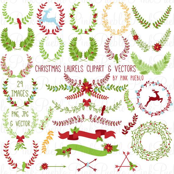 laurel clipart holiday