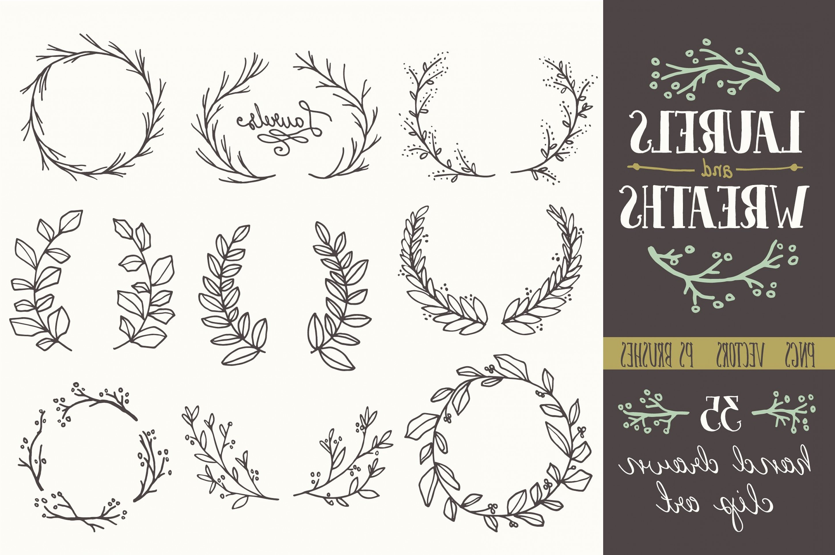 laurel clipart whimsical