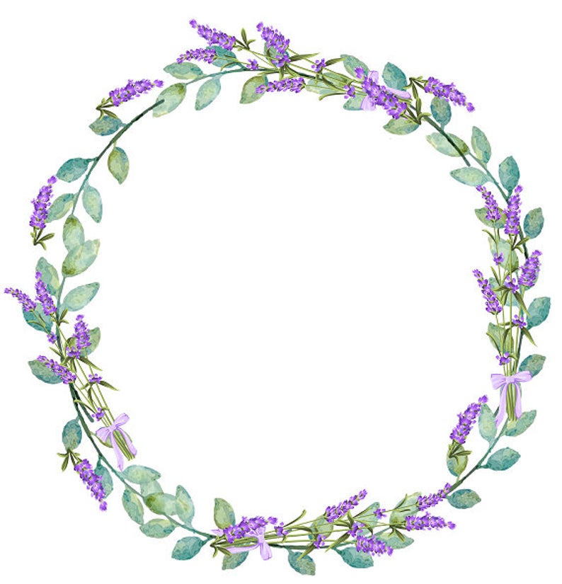 lavender clipart lavender wreath