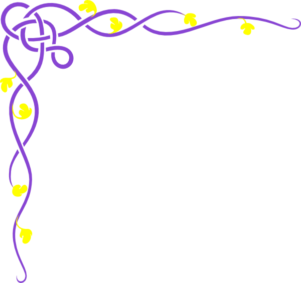 Purple vine clip art. Vines clipart yellow flower
