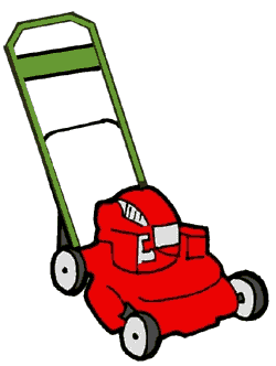 mowing clipart red