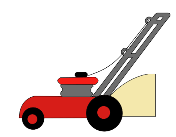 mowing clipart simple