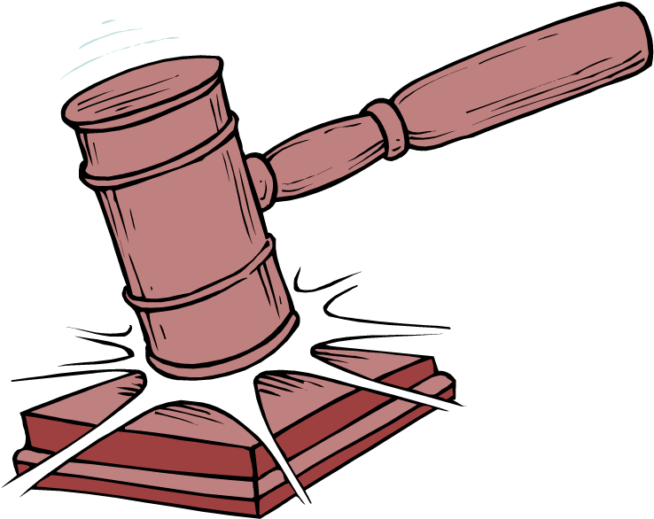 Transparent library of rules. Lawyer clipart rule law