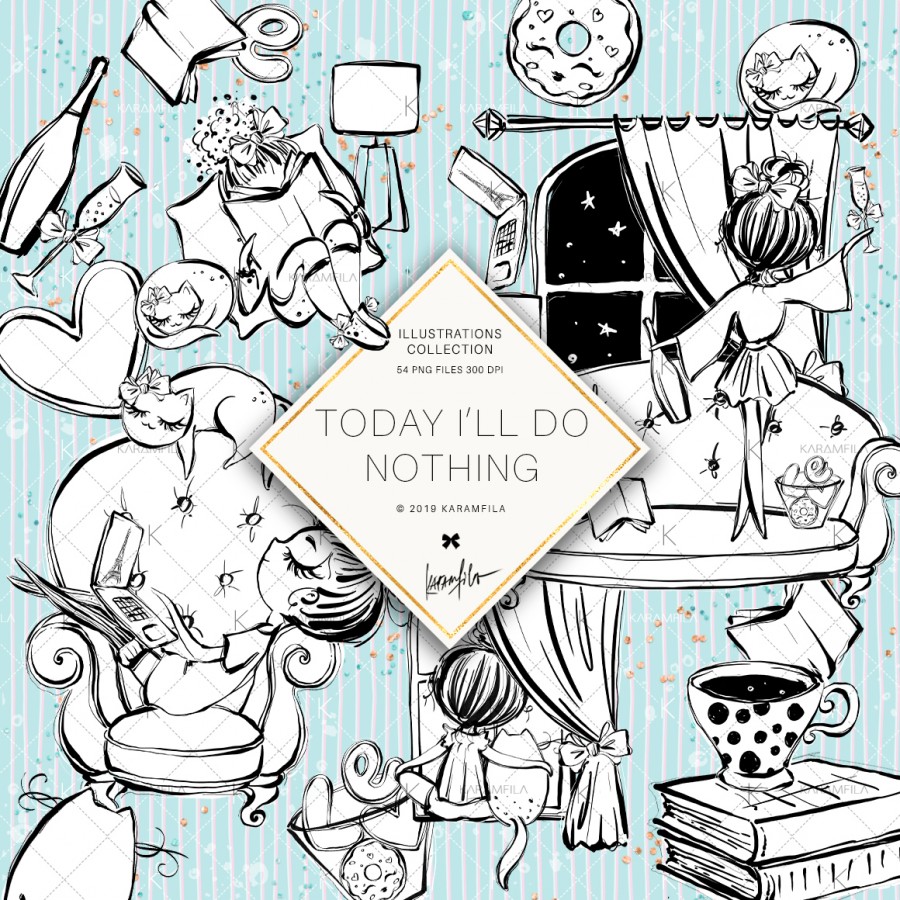 Lazy clipart to do. Day doodle 