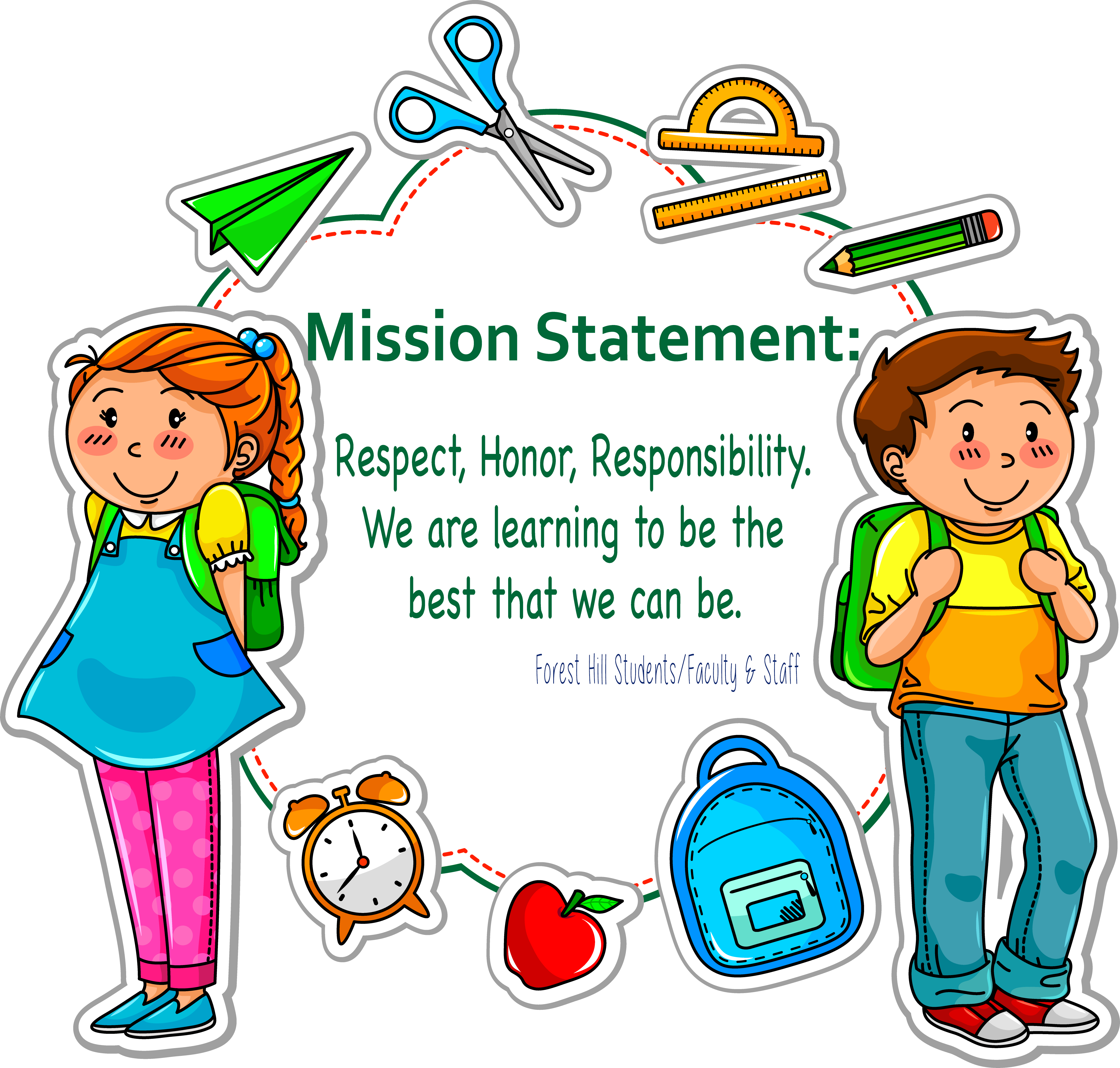 Learning clipart mission.  respect teacher staff