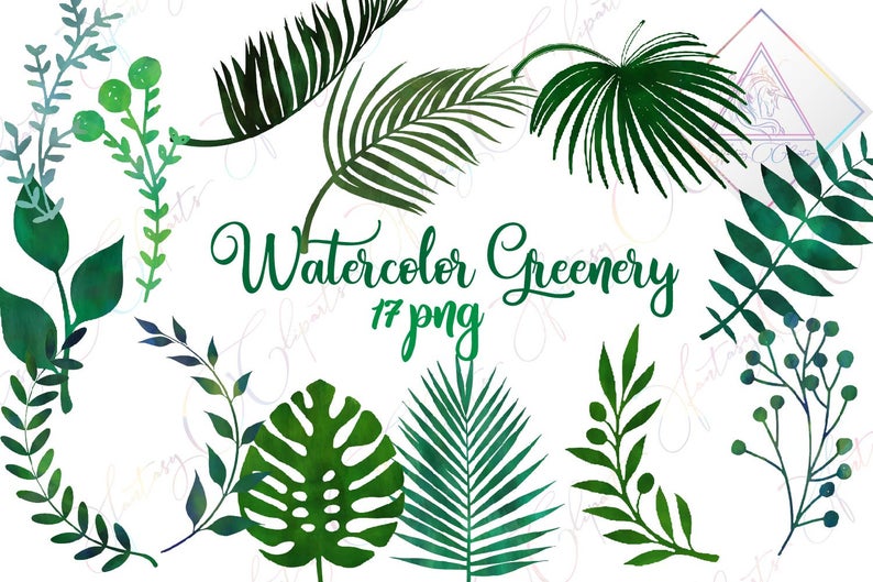 leaves clipart greenery