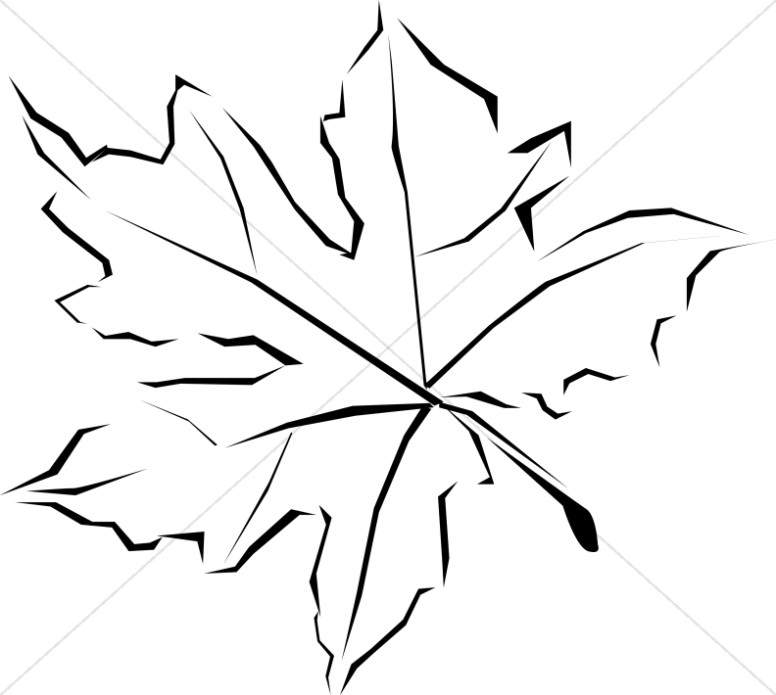 leaves clipart line