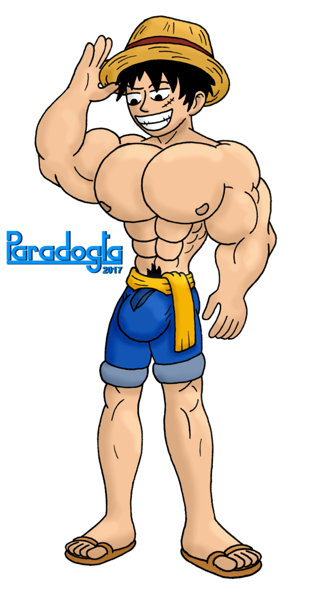 Muscle luffy by paradogta. Leg clipart buff