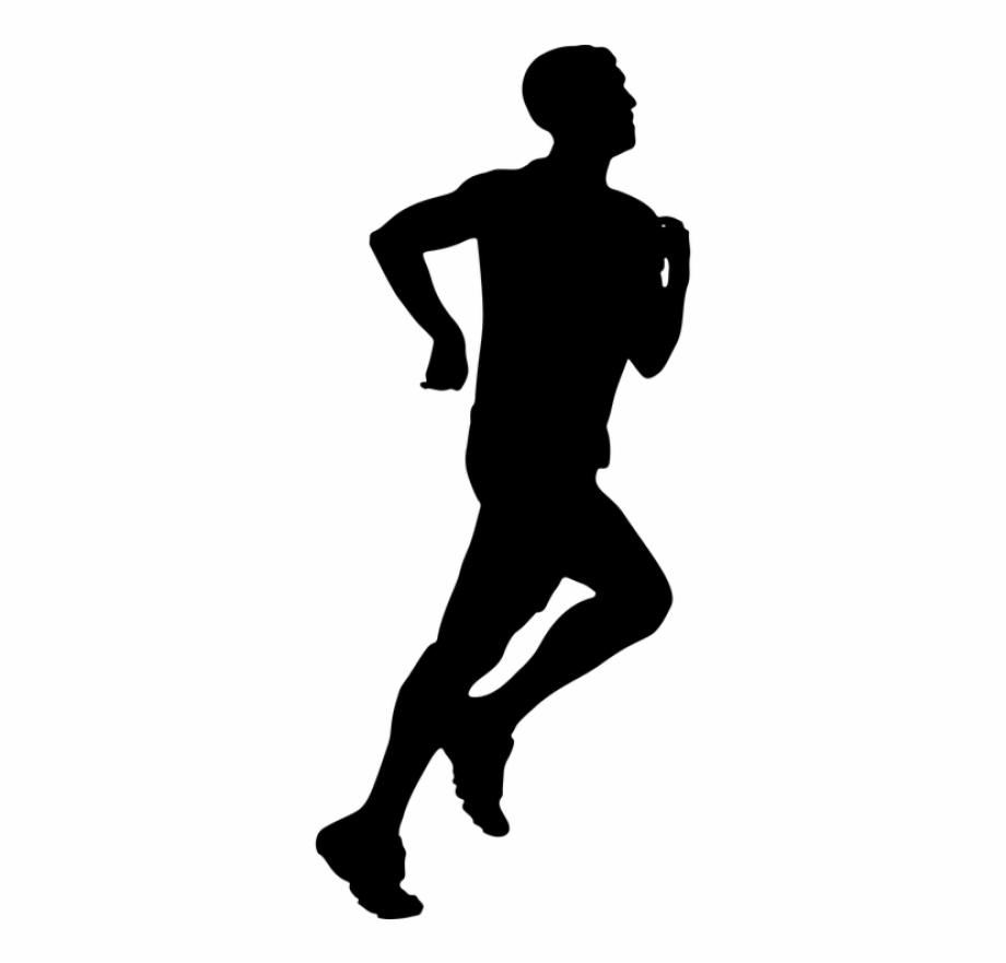 Jogging running man boy. Runner clipart leisure