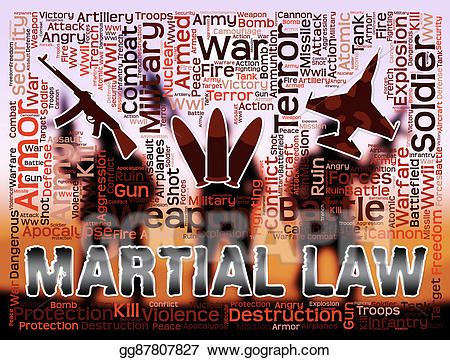 Stock illustration martial law. Legal clipart legality