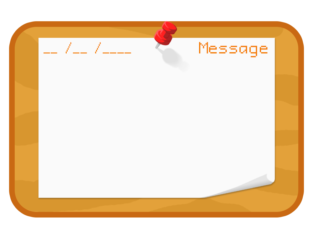 note clipart message
