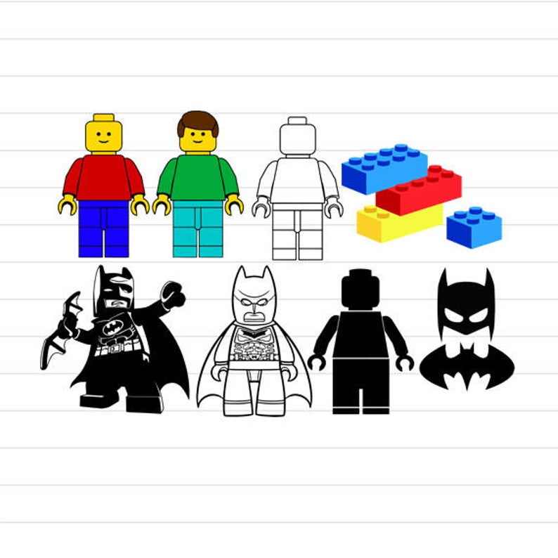 Instant download batman files. Lego clipart svg