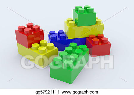 Stock illustration color lego. Legos clipart colored