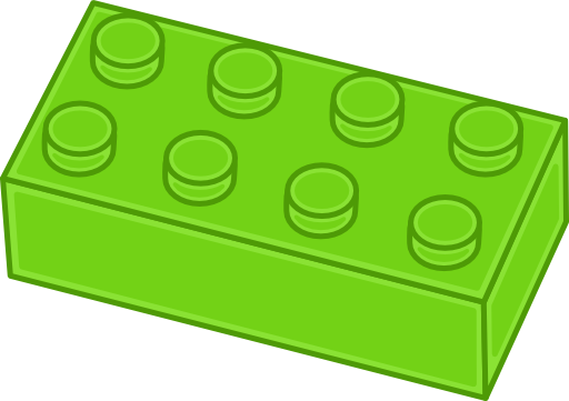 Green lego brick public. Legos clipart royalty free