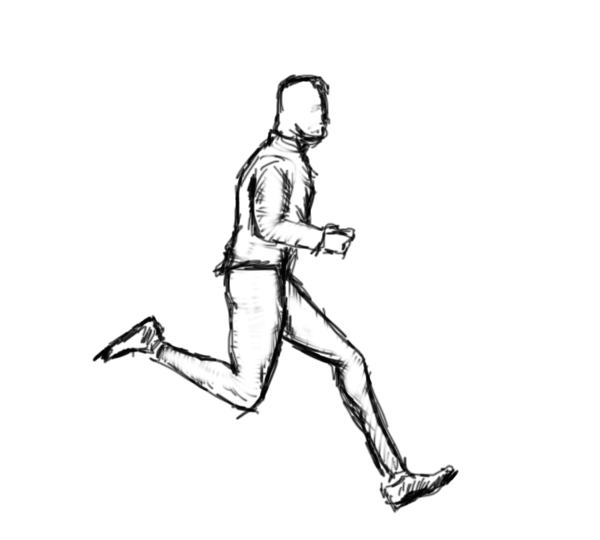 legs clipart running man