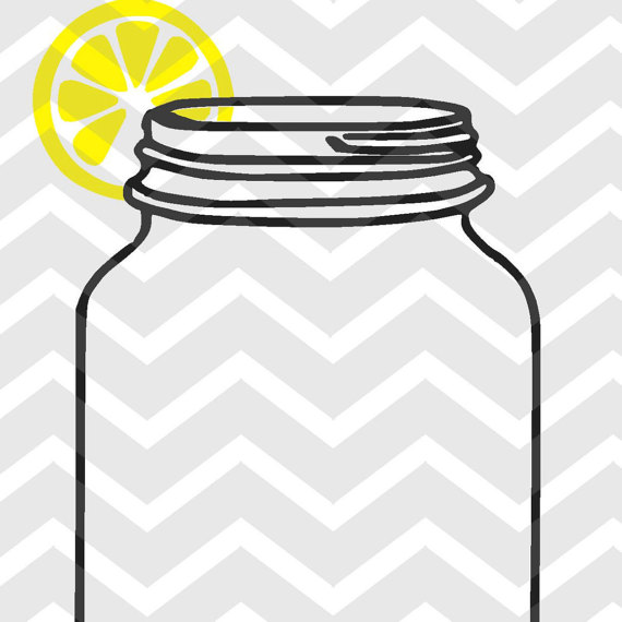 lemon clipart mason jar