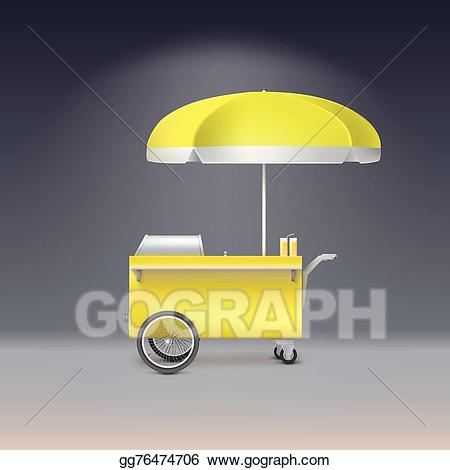 Eps illustration yellow for. Lemonade clipart cart