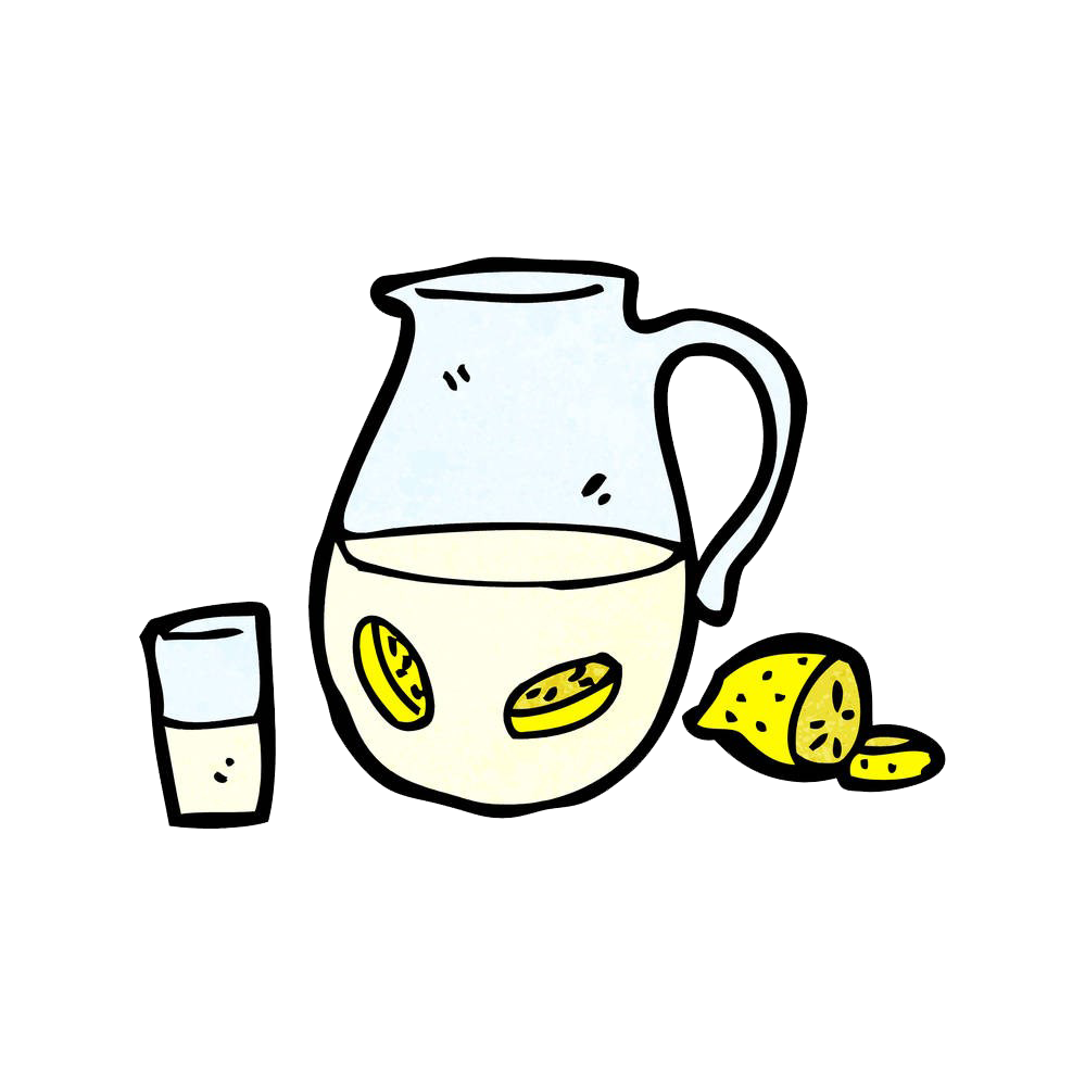 Lemonade clipart watercolor. Cartoon drawing clip art