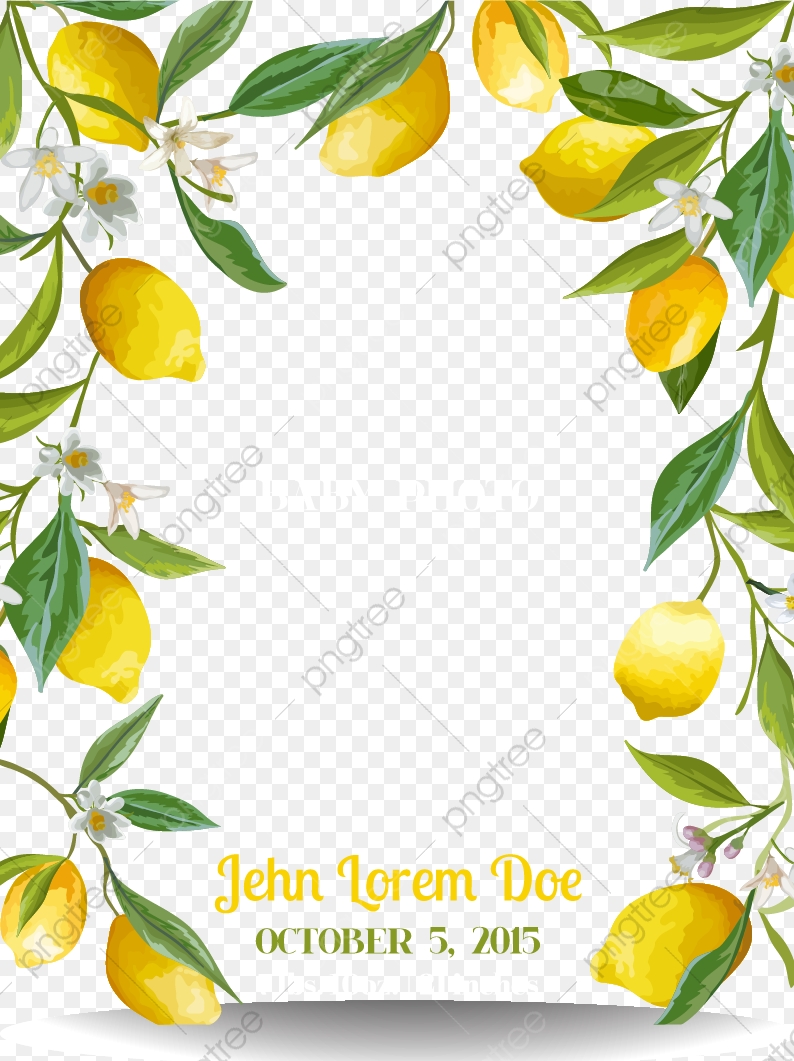lemons clipart border