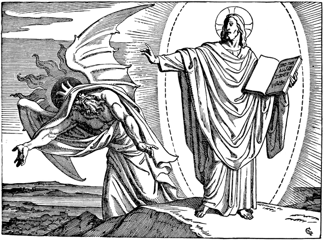 The on mountain etc. Lent clipart temptation jesus