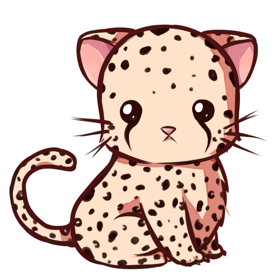 leopard clipart chibi