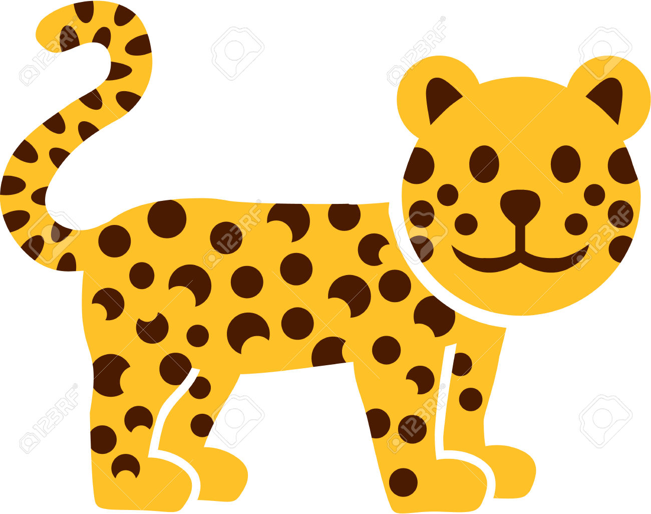 leopard clipart easy