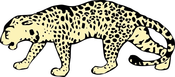 leopard clipart line art