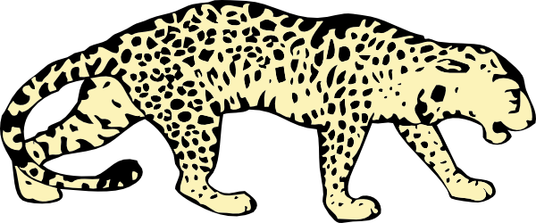leopard clipart line art