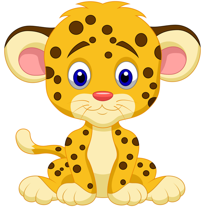leopard clipart orange