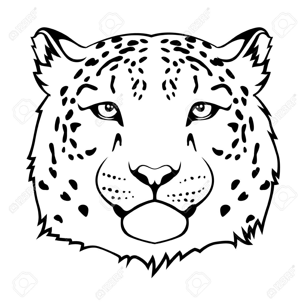 leopard clipart simple